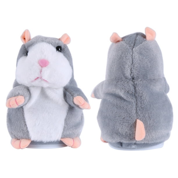 Cute Talking Hamster Plush Toy Sound Record Hamster Toy Animal Toy Gray NEW GIHP